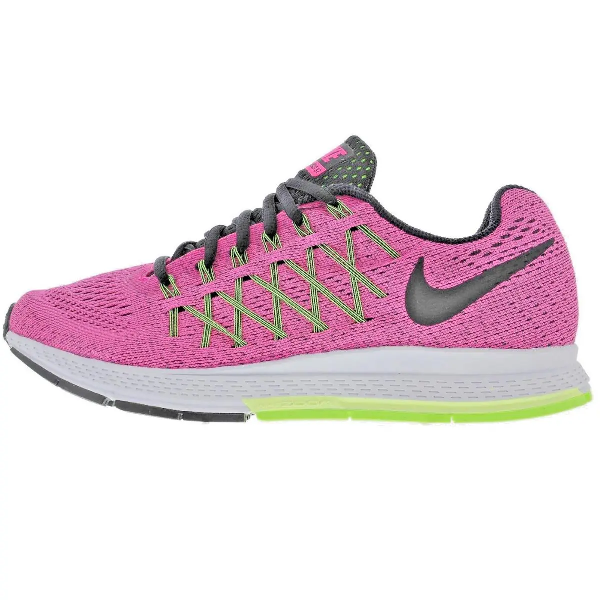 Womens Air Zoom Pegasus 32 Sneaker Pink Pow Volt Ghost Green Black 11.5 by Nike