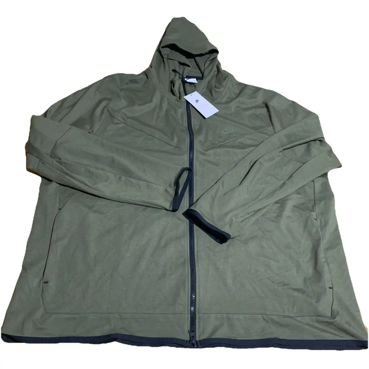 Tech Fleece Lightweight Full-zip Hoodie Mens 3XL Olive Green DX0822-222 by Nike