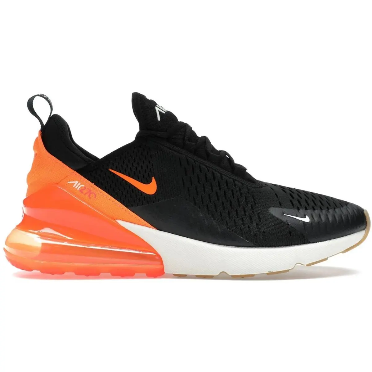Size 10.5 Nike Air Max 270 Total Orange White Bright Crimson AH8050-030 Mens - Black