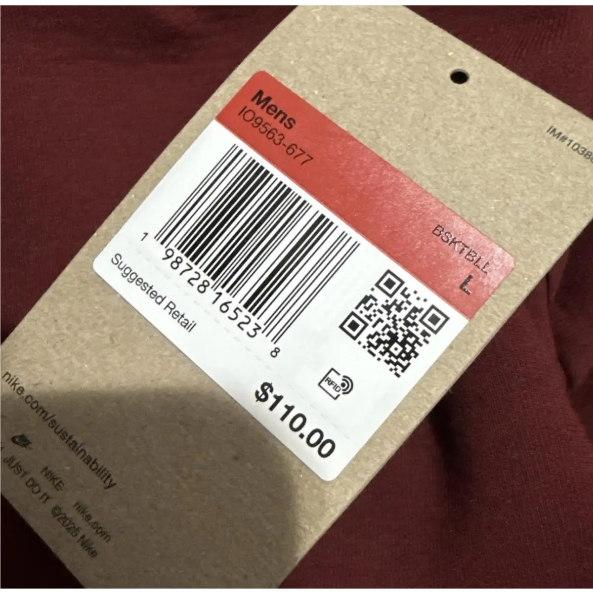 Nike clothing - Dark Red/ Burgundy 9