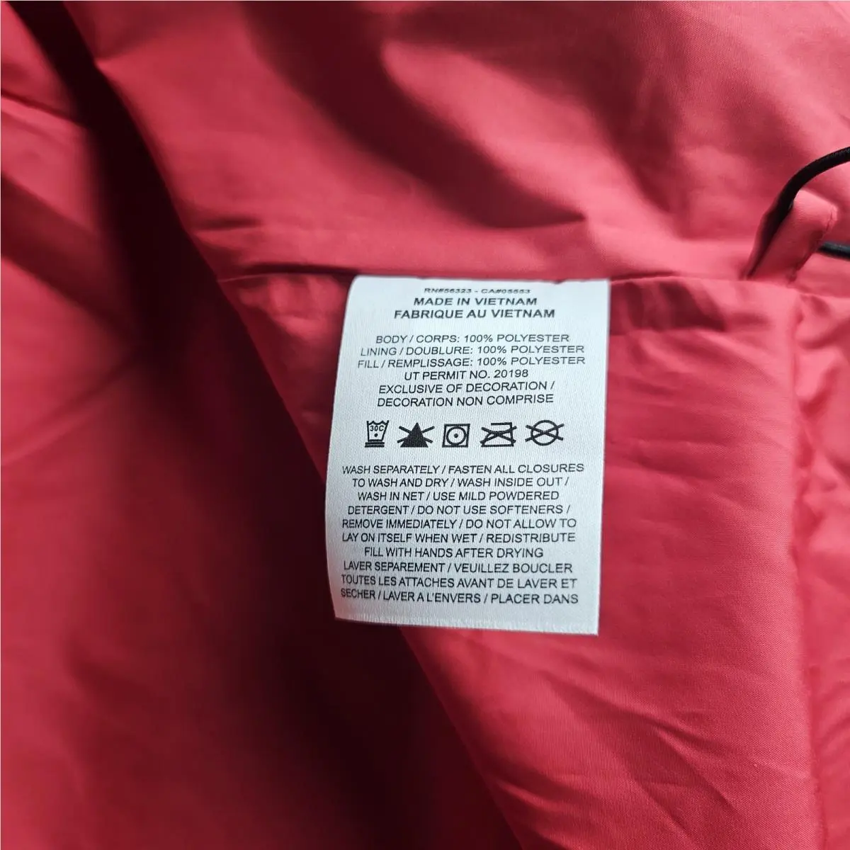 Nike clothing - Nike Air Jordan Essentials Puffer Jacket - DQ7348612 - Red (UPC: 0195871646041) 2