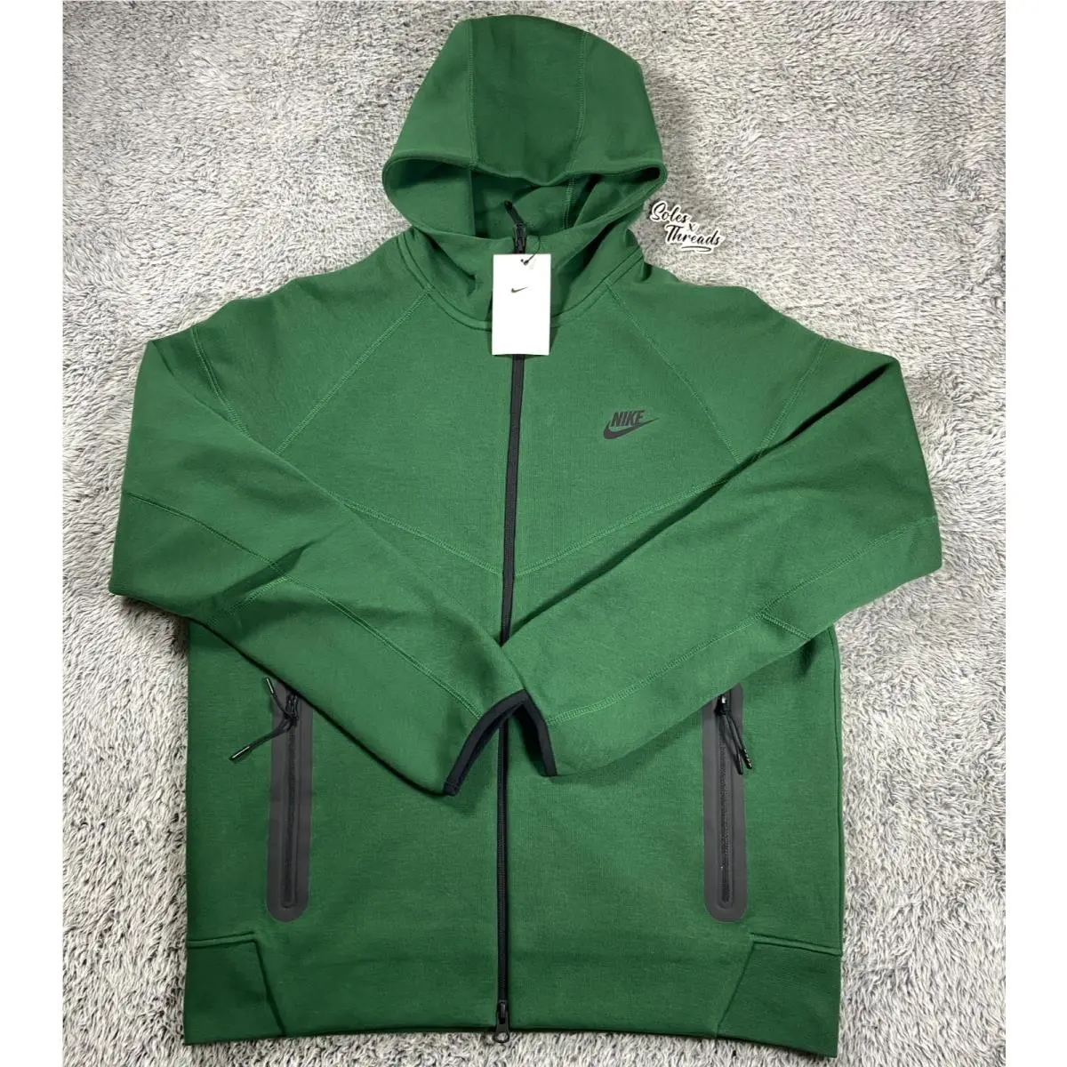 Nsw Tech Fleece Windrunner Full Zip Hoodie Size XL Men Green FQ1883-341 by Nike