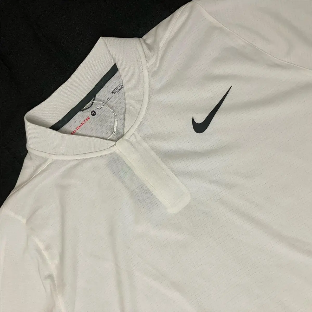 Tiger Woods Velocity Max Blade Zip Polo 833173 051 Triple White Sz XL by Nike