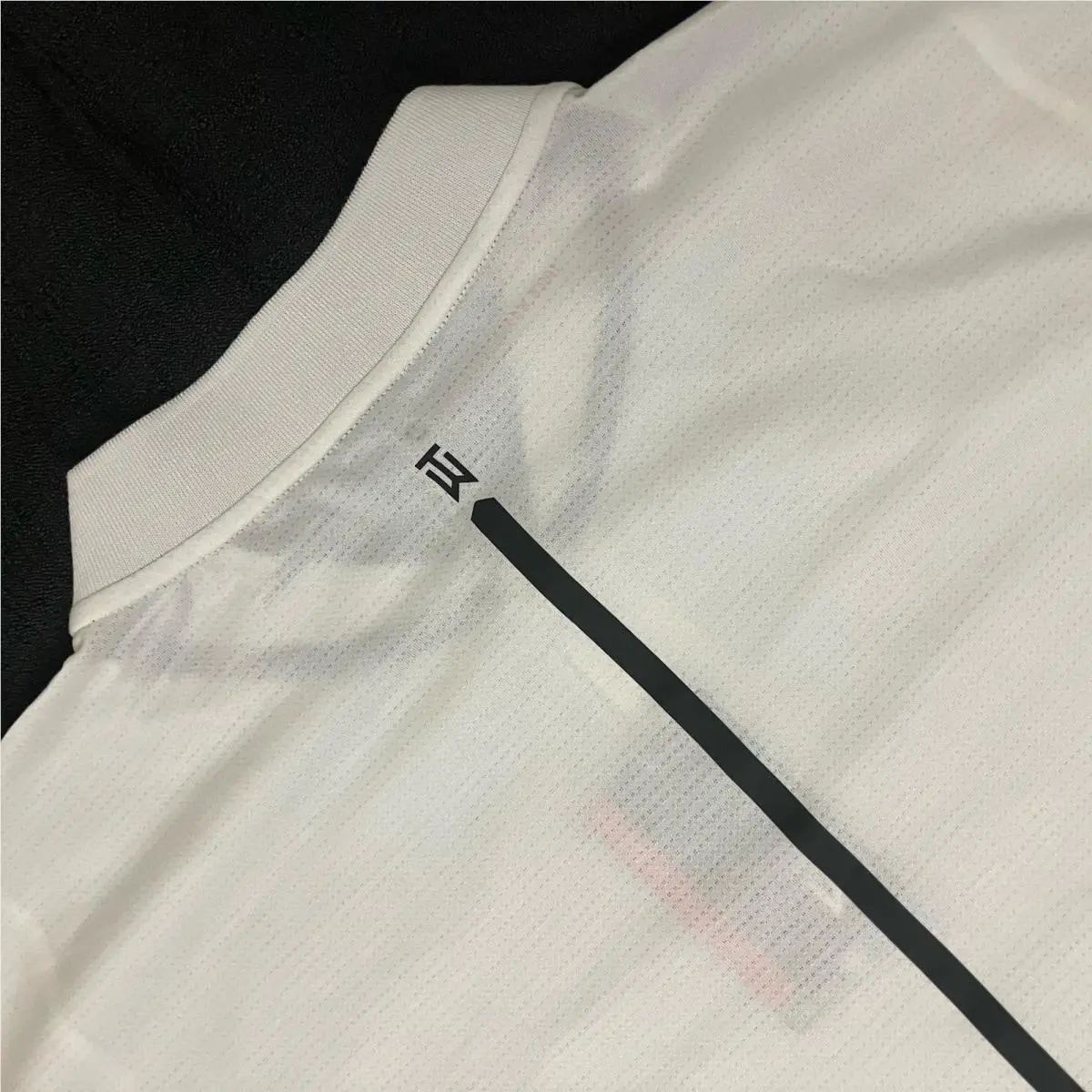 Nike clothing - Tiger Woods Velocity Max Vapor Blade Zip Polo - 726187 - Triple White Black Silver 0