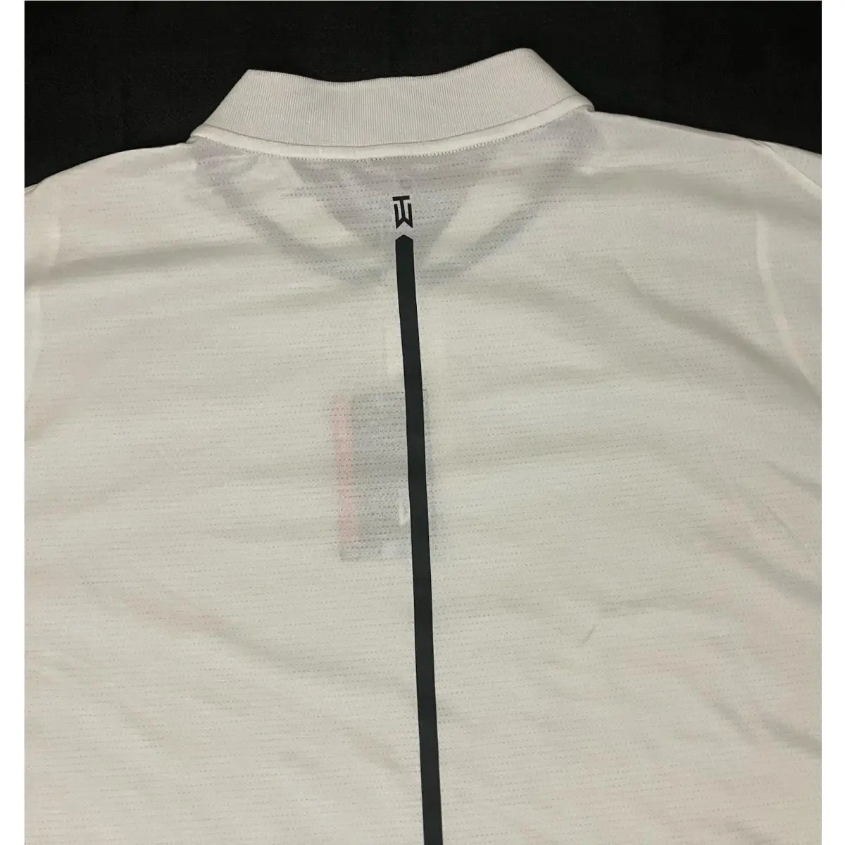 Nike clothing - Tiger Woods Velocity Max Vapor Blade Zip Polo - 726187 - Triple White Black Silver 1