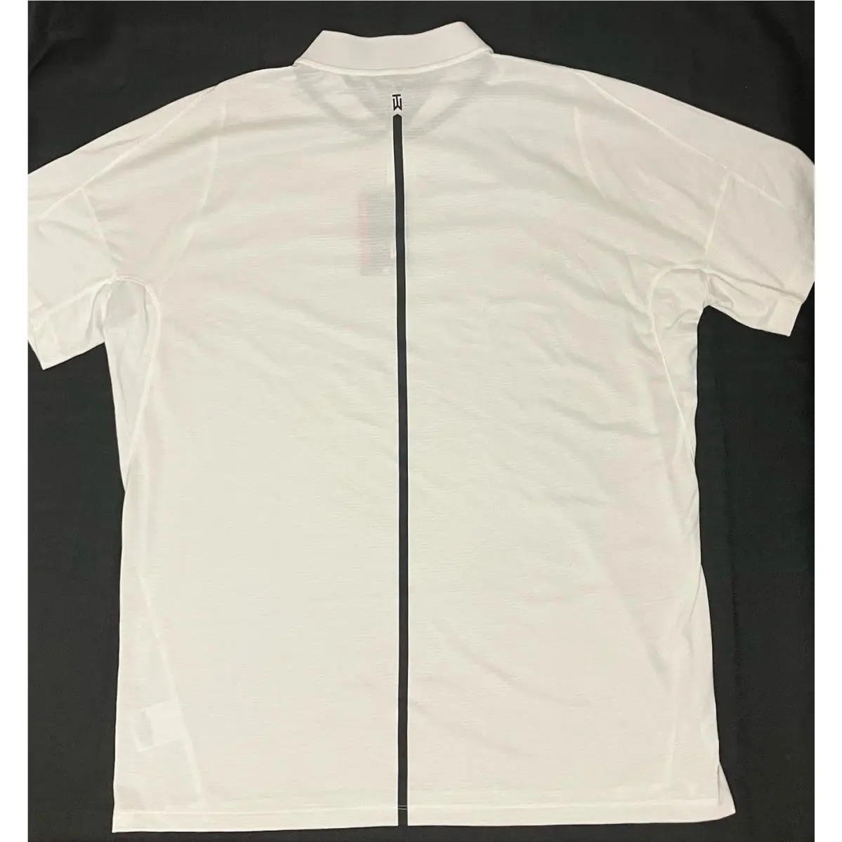 Nike clothing - Tiger Woods Velocity Max Vapor Blade Zip Polo - 726187 - Triple White Black Silver 3