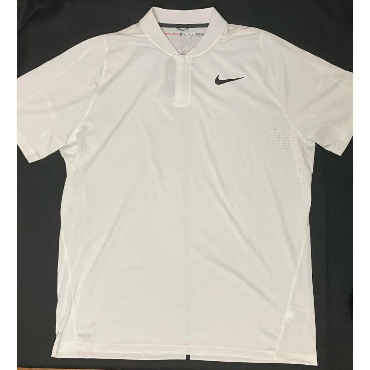 Nike clothing - Tiger Woods Velocity Max Vapor Blade Zip Polo - 726187 - Triple White Black Silver 4