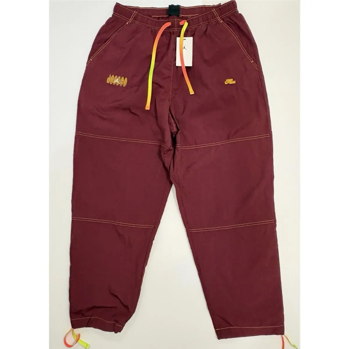 Nike Jordan Pants Mens Xxl Flight Mvp Woven Joggers Cherrywood