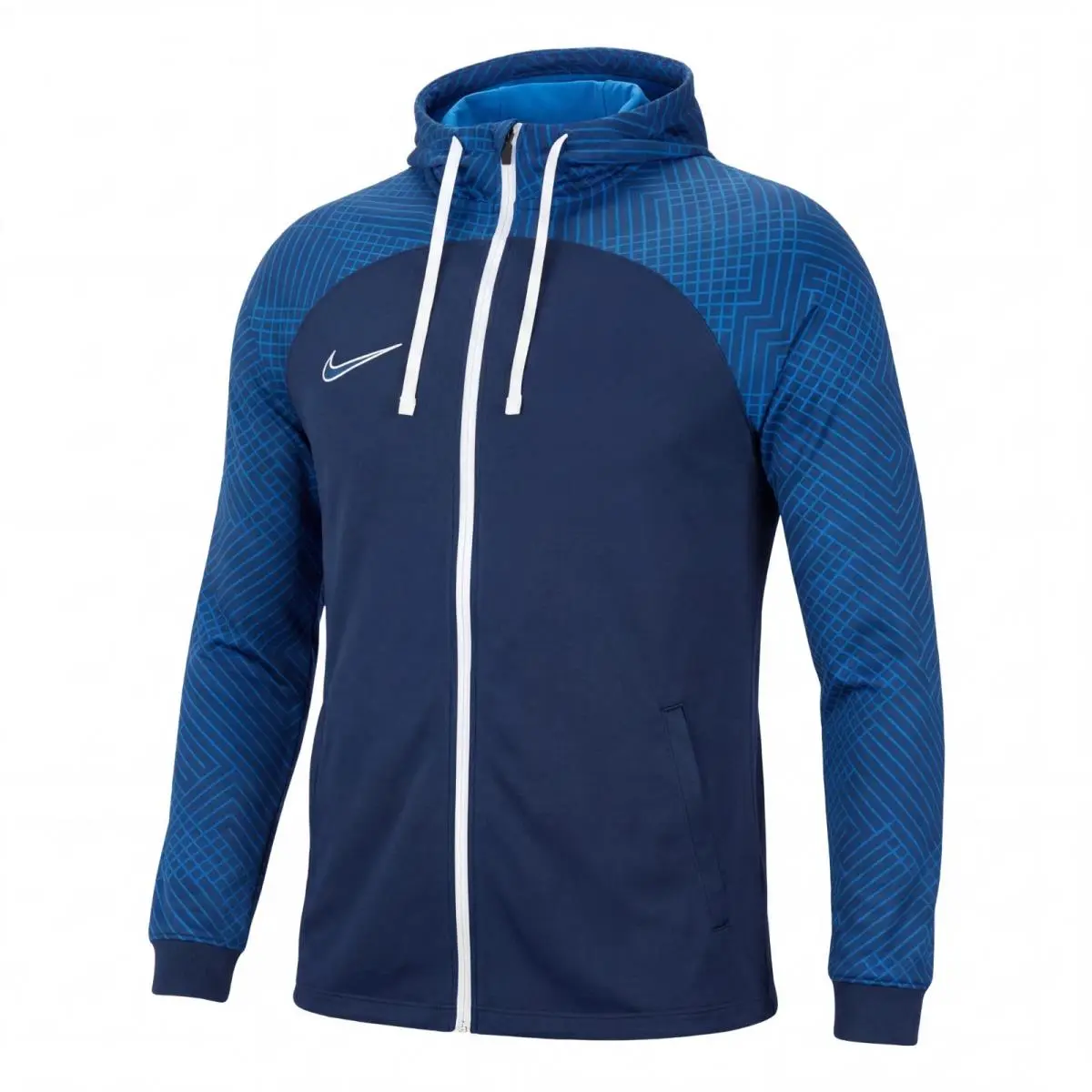 Dri Fit Full Zip Hoodie Soccer Track Jacket Men`s Slim Blue DH8768 Large by Nike