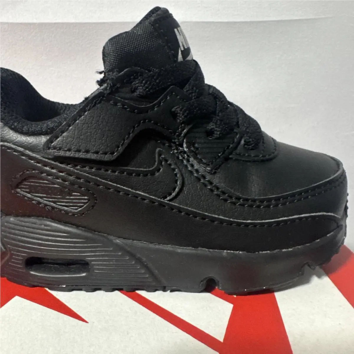 Kids` Air Max 90 Easy On Shoes - Black/Black/Black.HF6359001 by Nike