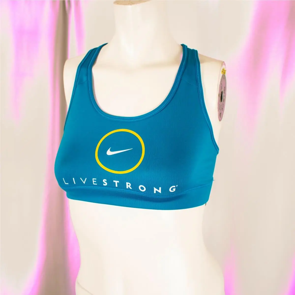 Blue Turquoise Yellow Multicolor Women Activewear Tank Top Size S by Nike