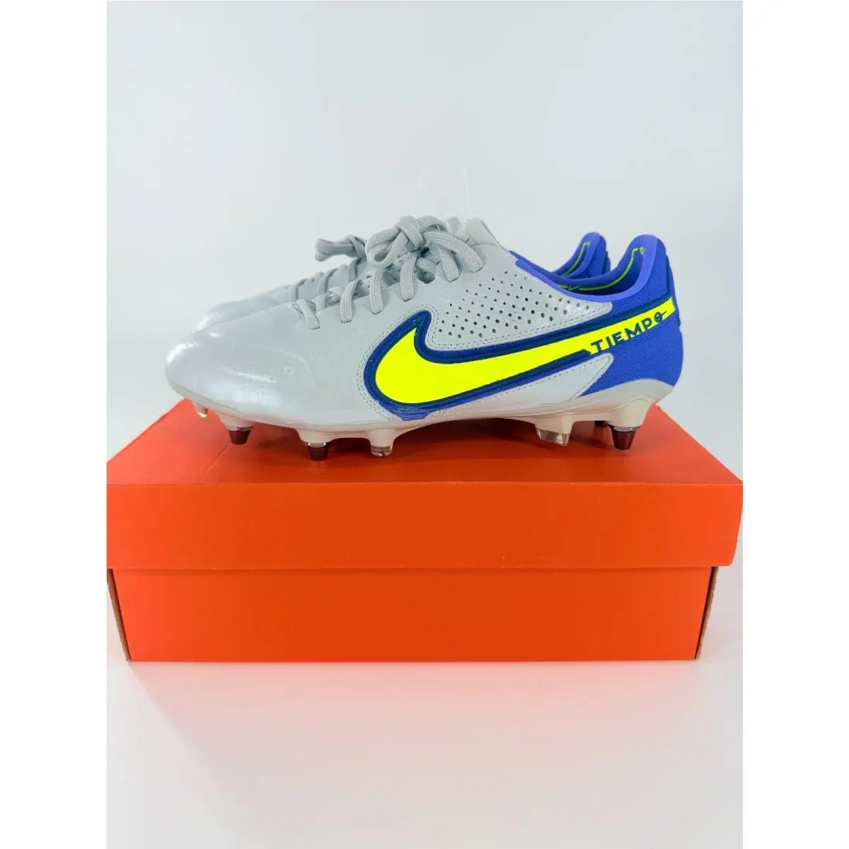 Nike Tiempo Legend 9 Elite AG Soccer Cleats Gray DB0824-076 Men’s Size 7