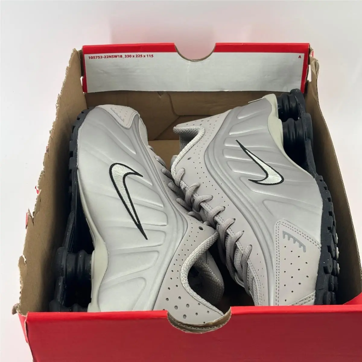Shox R4 Mens 11.5 College Grey Black IH0265-009 Y2K Running Athletic Shoes by Nike