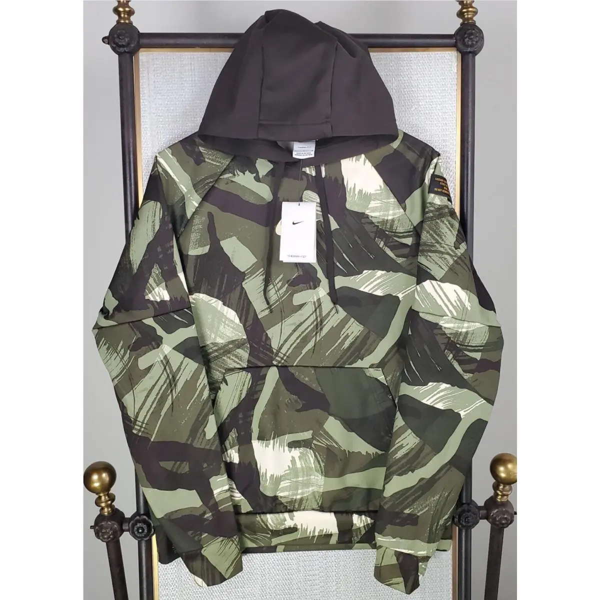Nike clothing - golf casual long sleeve size mens pullover water wind long sleeve hooded hoodie swoosh jacket windbreaker hoody camouflage hawaiian NWT - Green 11