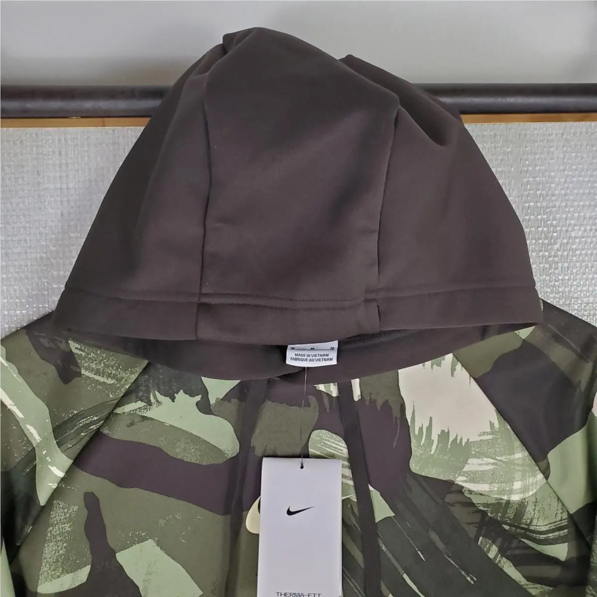 Nike clothing - golf casual long sleeve size mens pullover water wind long sleeve hooded hoodie swoosh jacket windbreaker hoody camouflage hawaiian NWT - Green 13