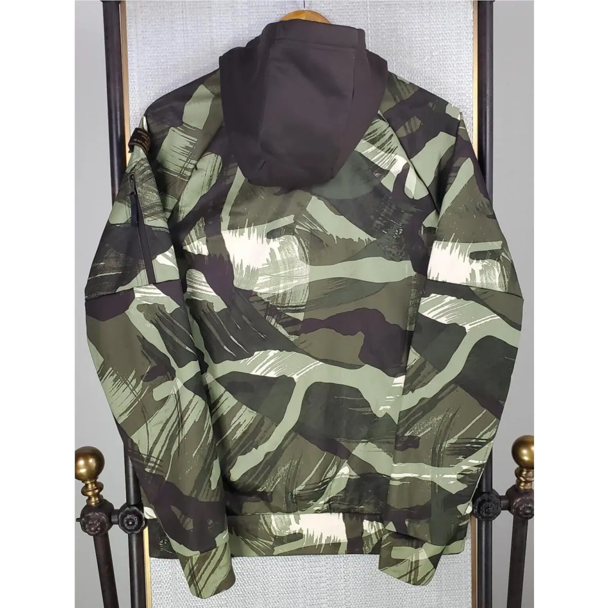 Nike clothing - golf casual long sleeve size mens pullover water wind long sleeve hooded hoodie swoosh jacket windbreaker hoody camouflage hawaiian NWT - Green 6