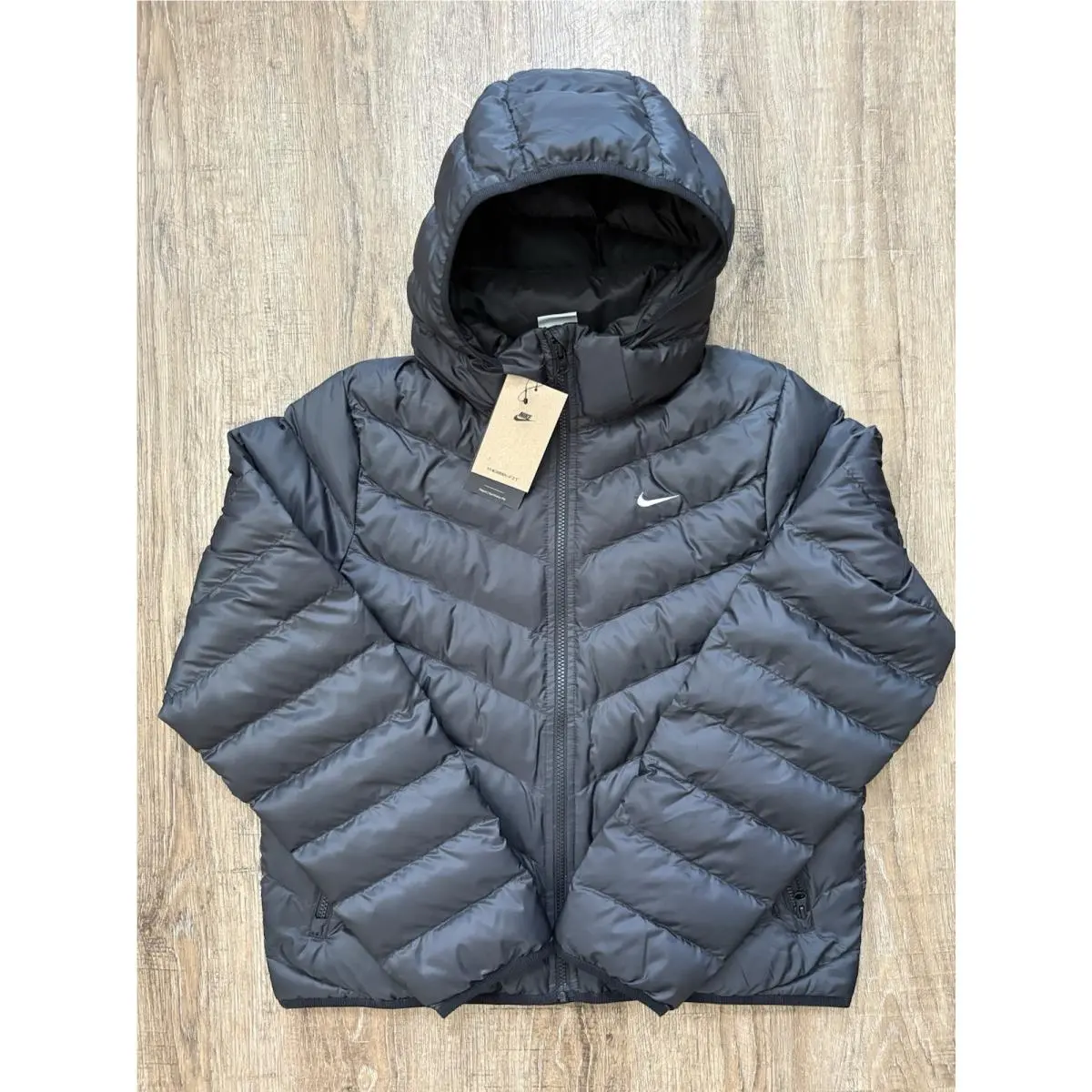 Windpuffer Therma Fit Hooded Puffer Jacket Black Women’s Sz Sm HV2457-010 by Nike