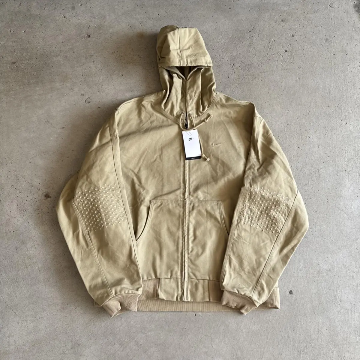 Life Full Zip Hoodie Jacket Beige Khaki Mens Size Large L HQ6122-297 by Nike