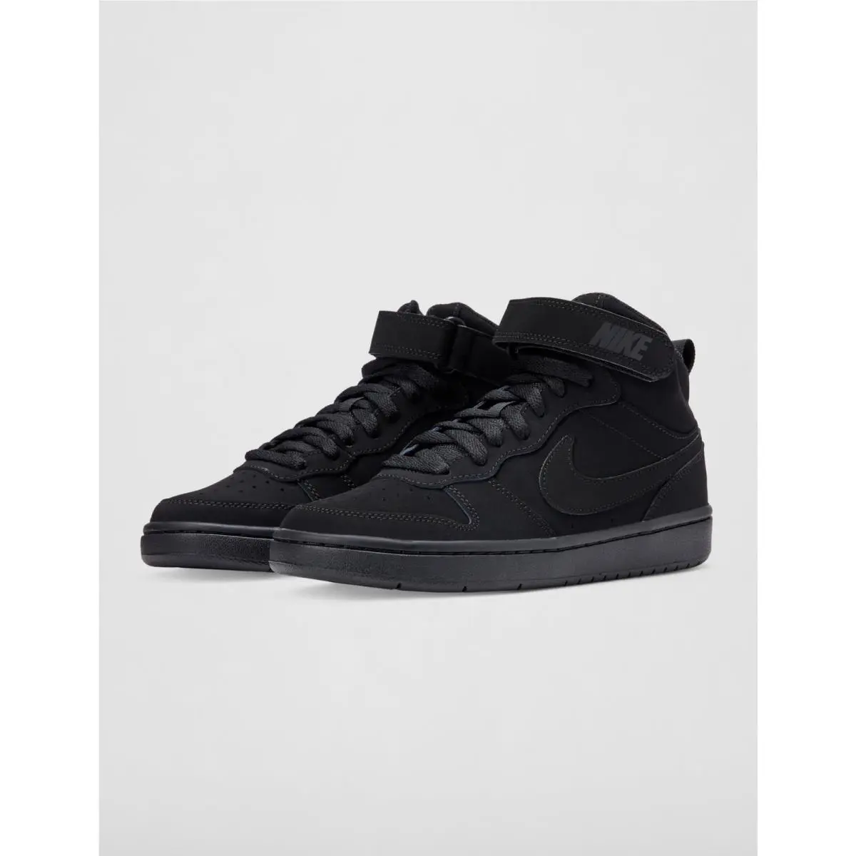 Big Kid`s Court Borough Mid 2 Shoes Black/black-black 6.5Y US by Nike