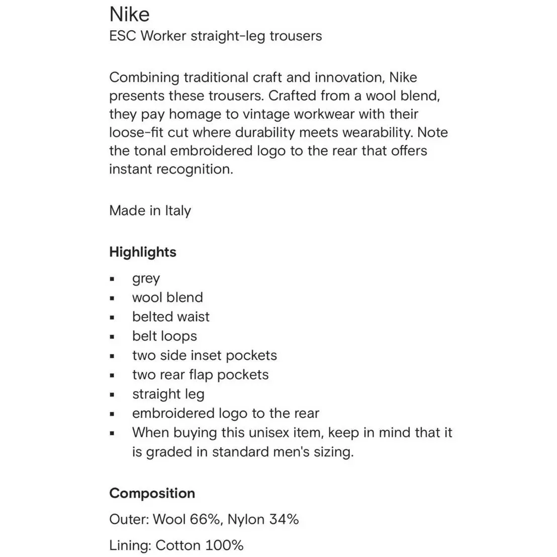 Nike clothing - Nike ESC Workers - ESC Workers - Gray 3