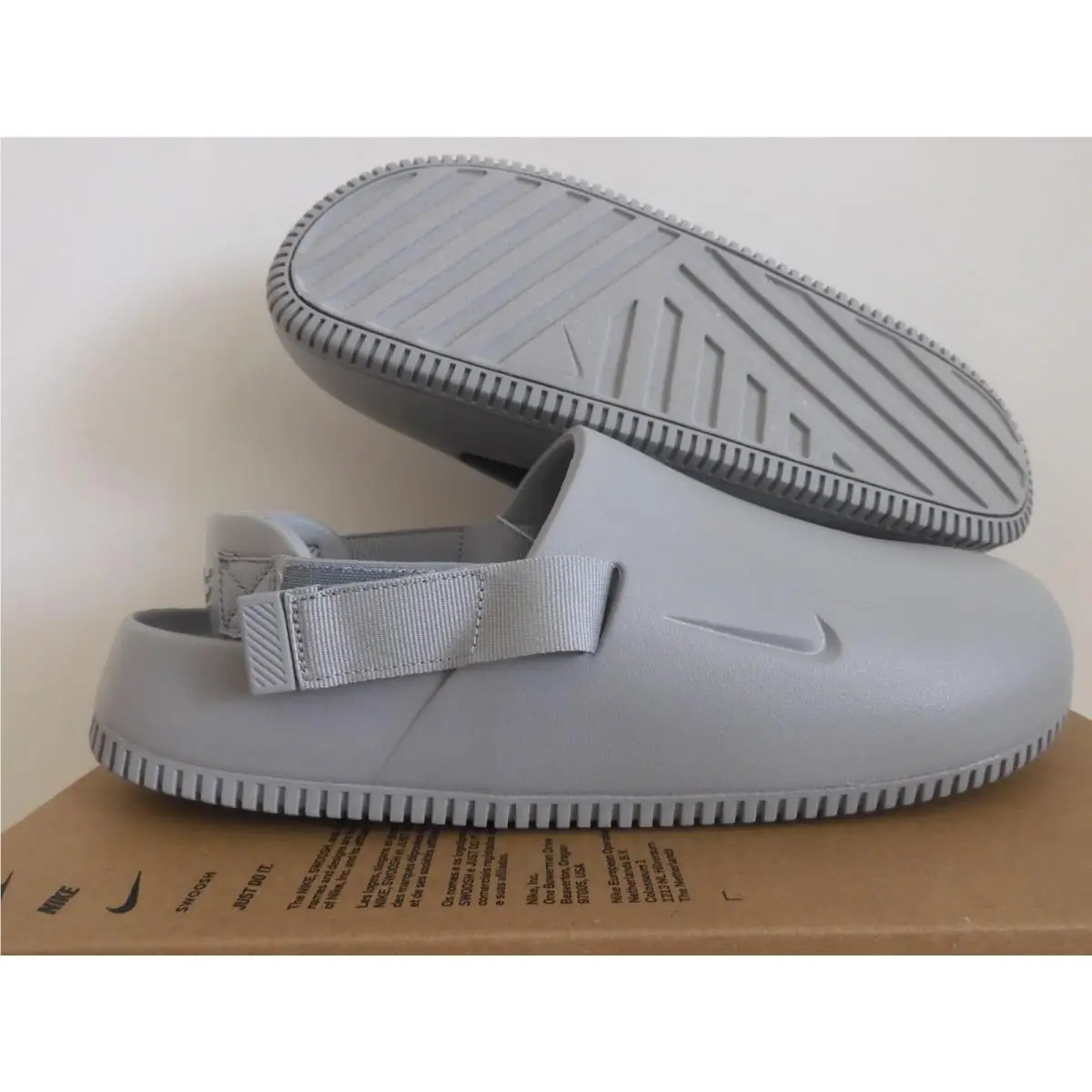Nike Calm Mule Na Light Smoke Grey-light Smoke Grey Sz 14 FD5130-002