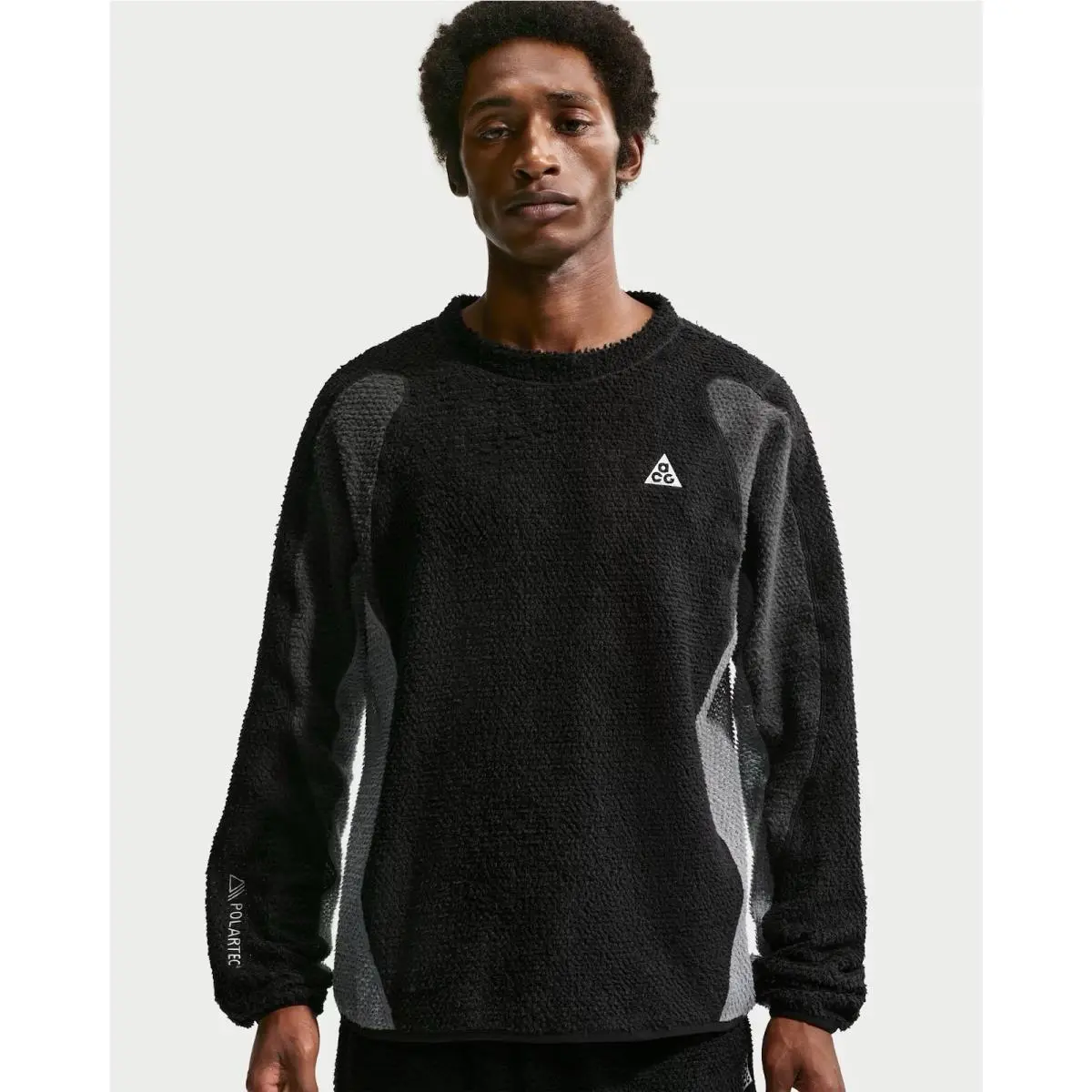 Acg Wolf Lichen Polartec Crew-neck Sweatshirt Mens Size S IH1445-010 by Nike