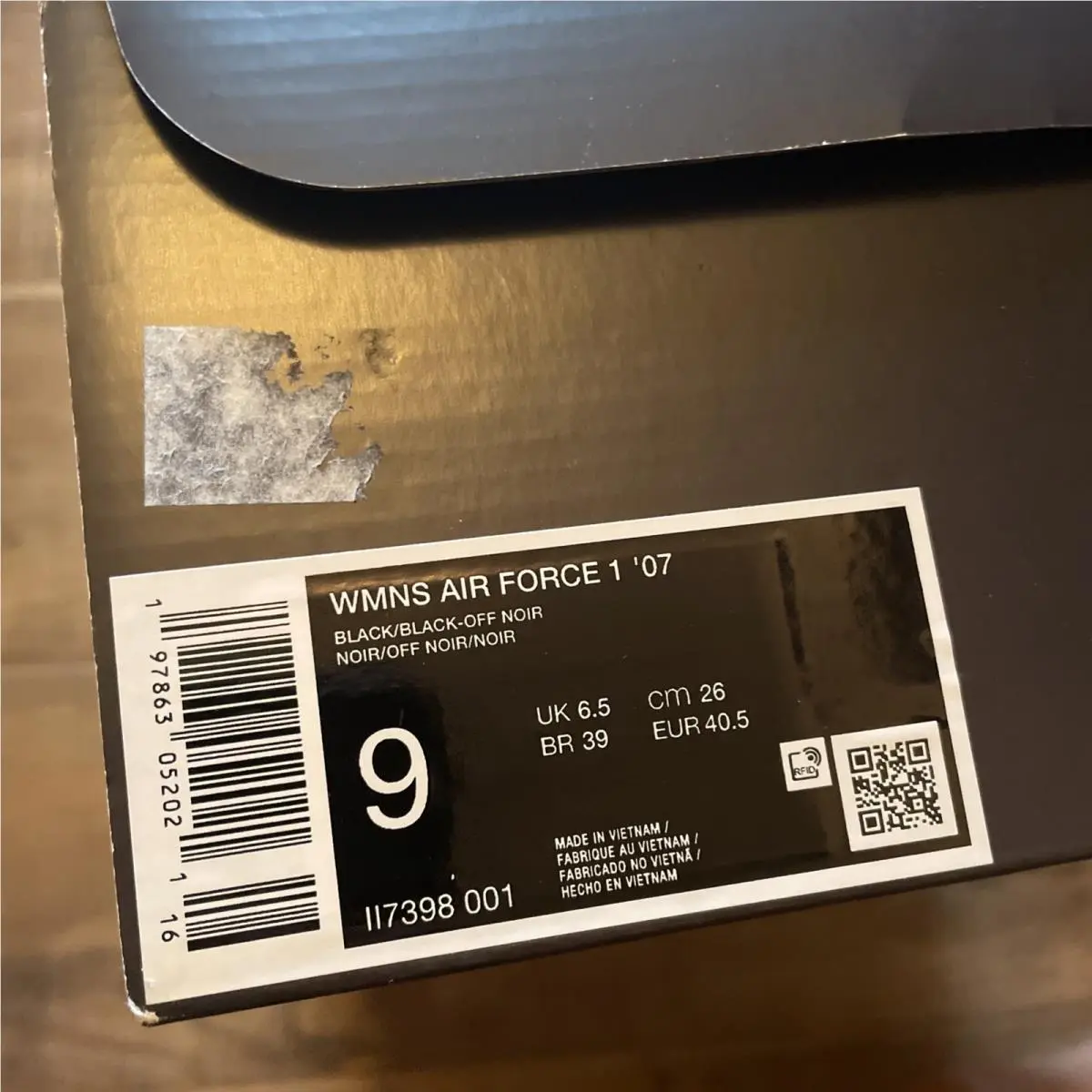 Nike shoes - Nike Air Force 1 `07 - II7398-001 - Black 3