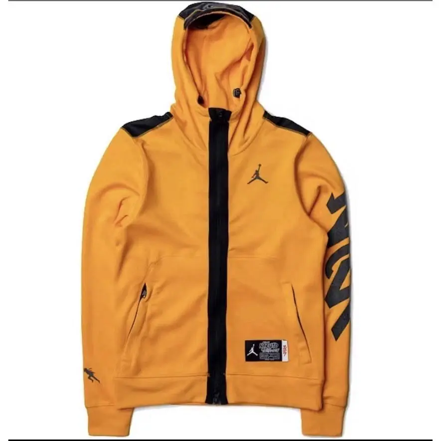 Jordan  Zion x Naruto Hoodie Jacket Orange Peel/black Mens 3XL DO6595-011 by Nike