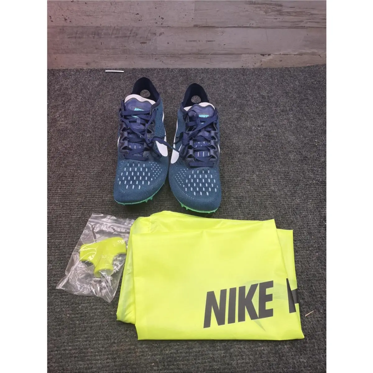 Nike Zoom Victory 3 Running Shoes Blue 835997 400 Men 6 Wmn 7.5 W/bag + Spikes