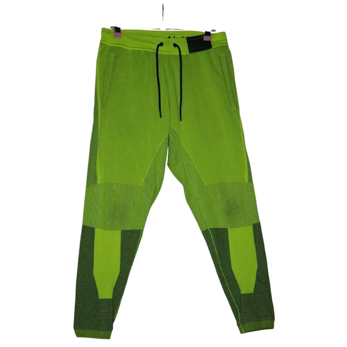 Nike Sportswear Tech Pack Knit Dri/fit Yellow Volt Mens Black Jogger Pants Sz S