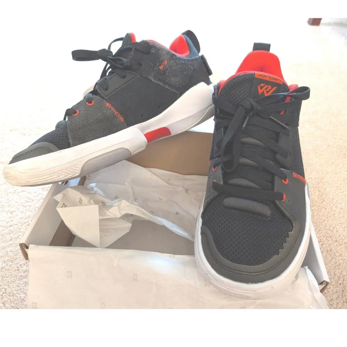 Jordan One Take 4 Black University Red Basketball Shoes Size 8 by Nike