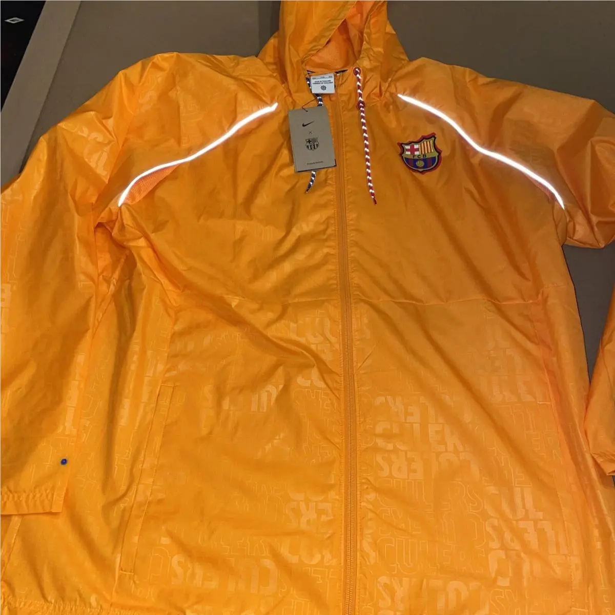 Barcelona Awf Jacket Vivid Orange Men`s Size 2XL DH7831-836 by Nike