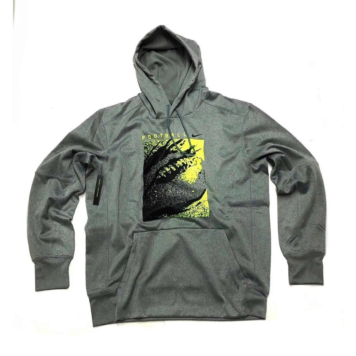 Dri-fit Football Hoodie Mens Sz L Volt AO5442-010 Neon Yellow Green by Nike