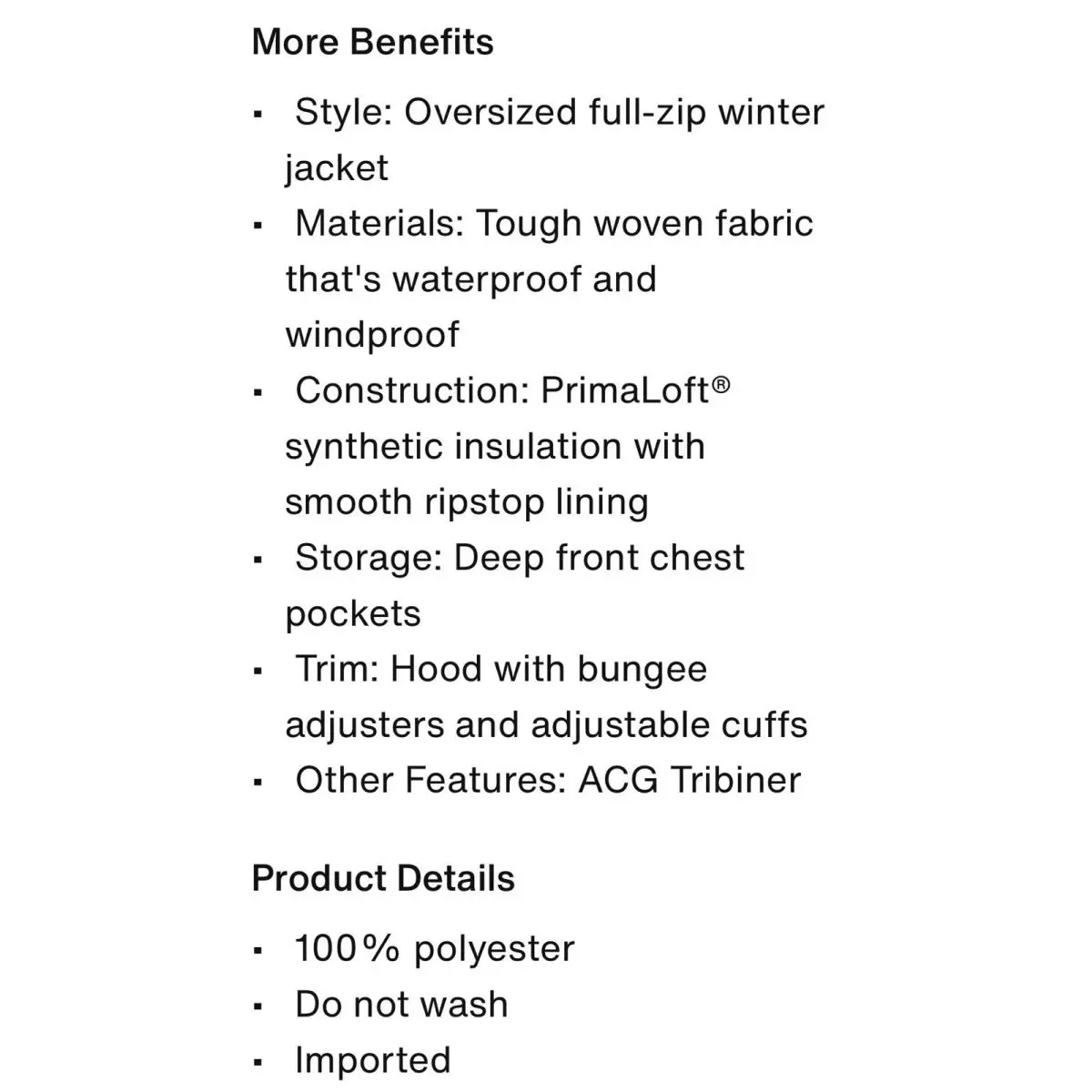 Nike clothing - Nike ACG PrimaLoft® 