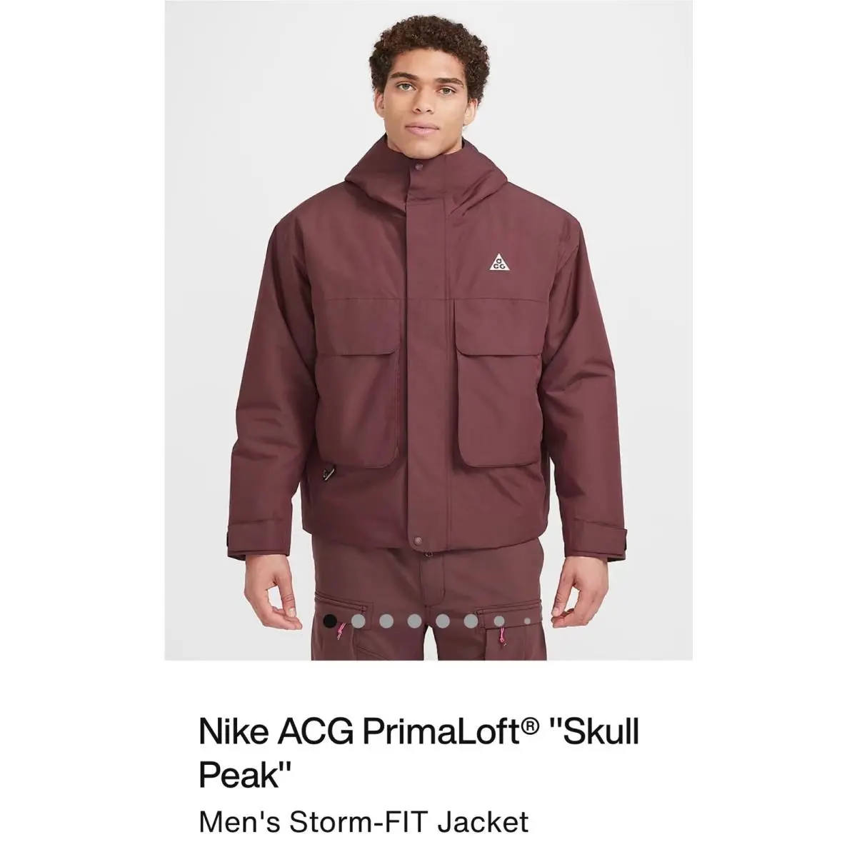 Acg Men’s Primaloft® Skull Peak Storm-fit Jacket FV8681-652 Size XL by Nike