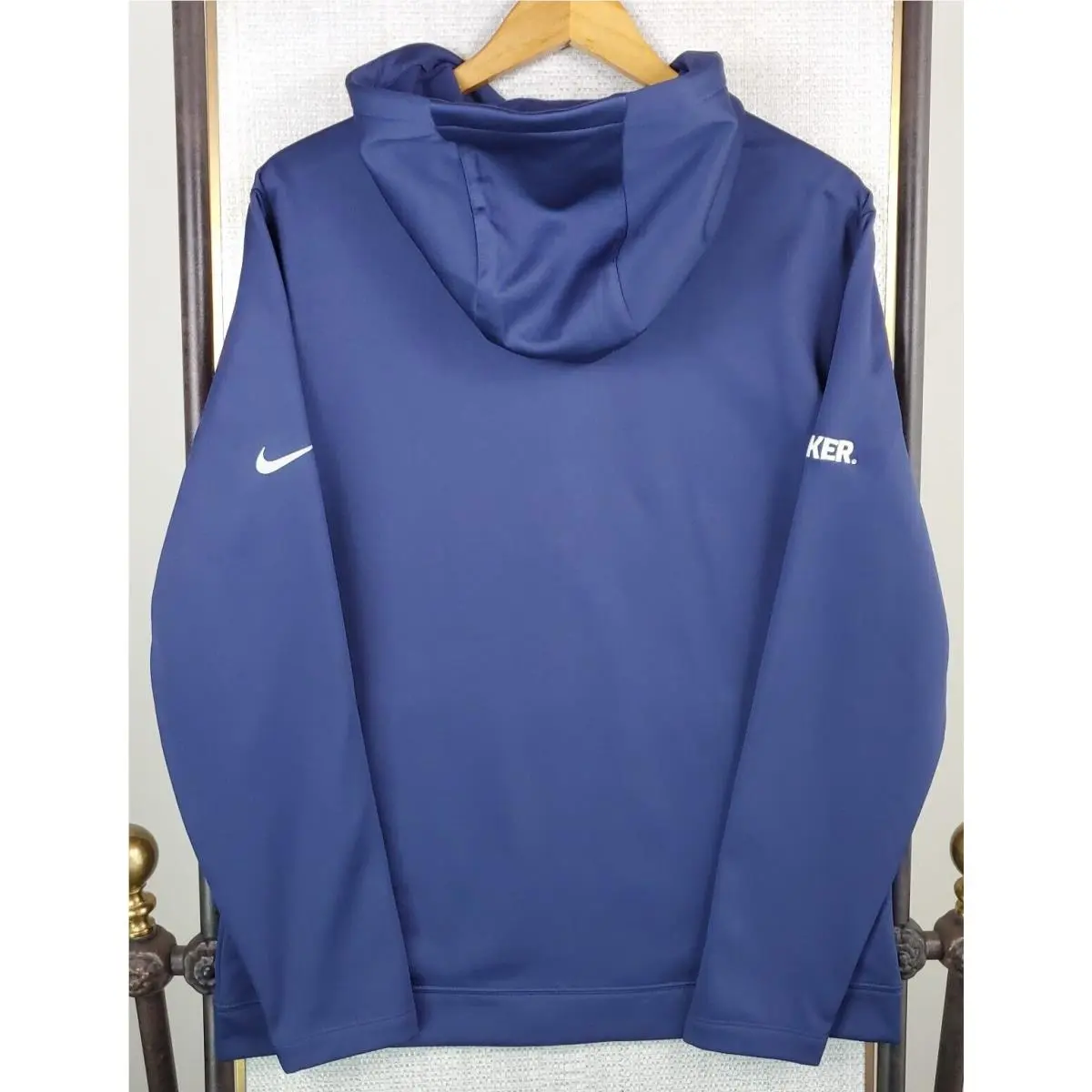 Nike clothing - golf casual jacket coat windbreaker track jacket warmup drifit mes size nfl football wind water resistant stretchy breathable Moisture Wicking nfl quaker oats chest length hoody hoodie dri-fit - Blue 9