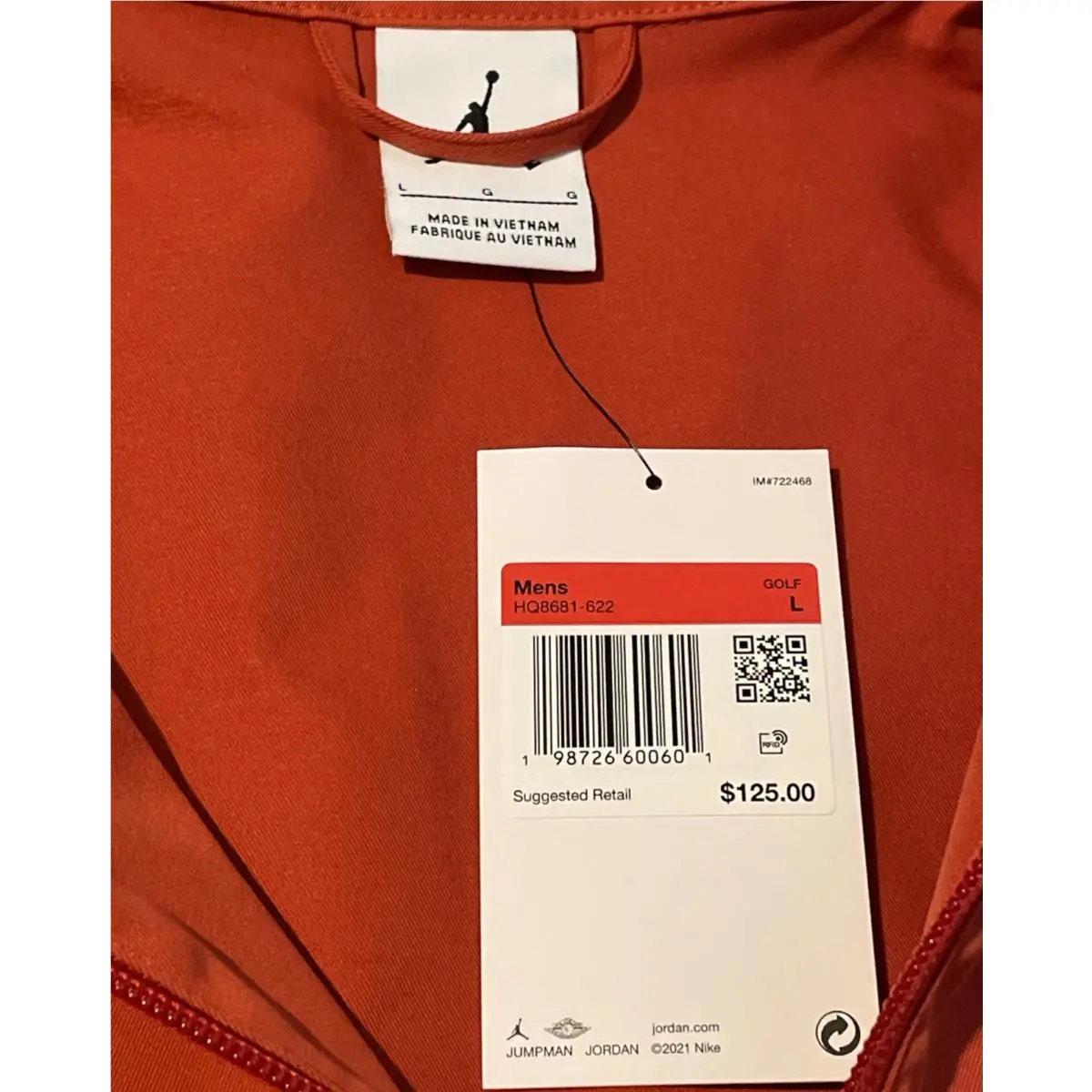 Nike clothing - Jordan Golf - Golf - Mystic Red (UPC: 0198726600601) 5