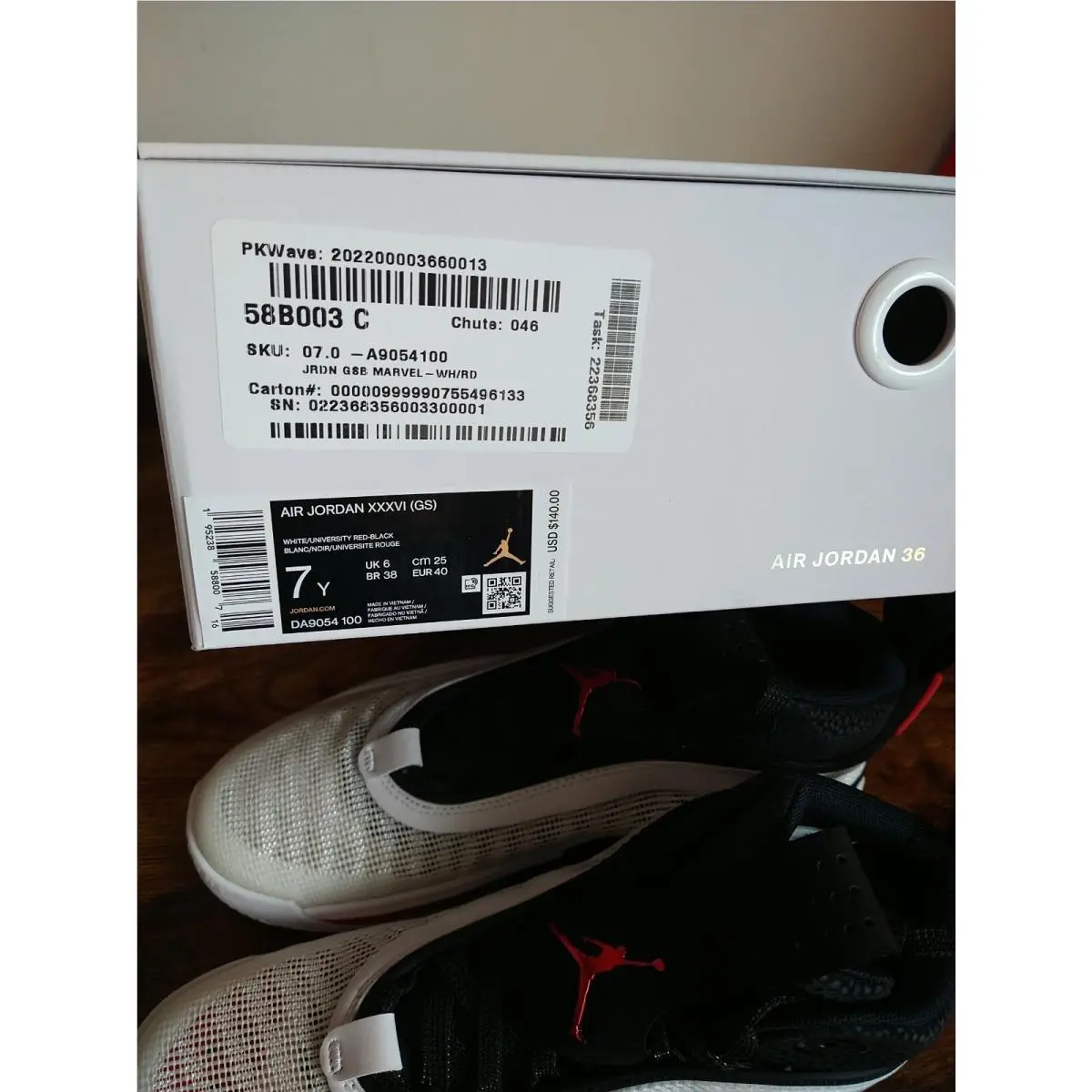 Nike shoes - Air Jordan 36 - Air - DA9054-100 - White (UPC: 195238588007) 8