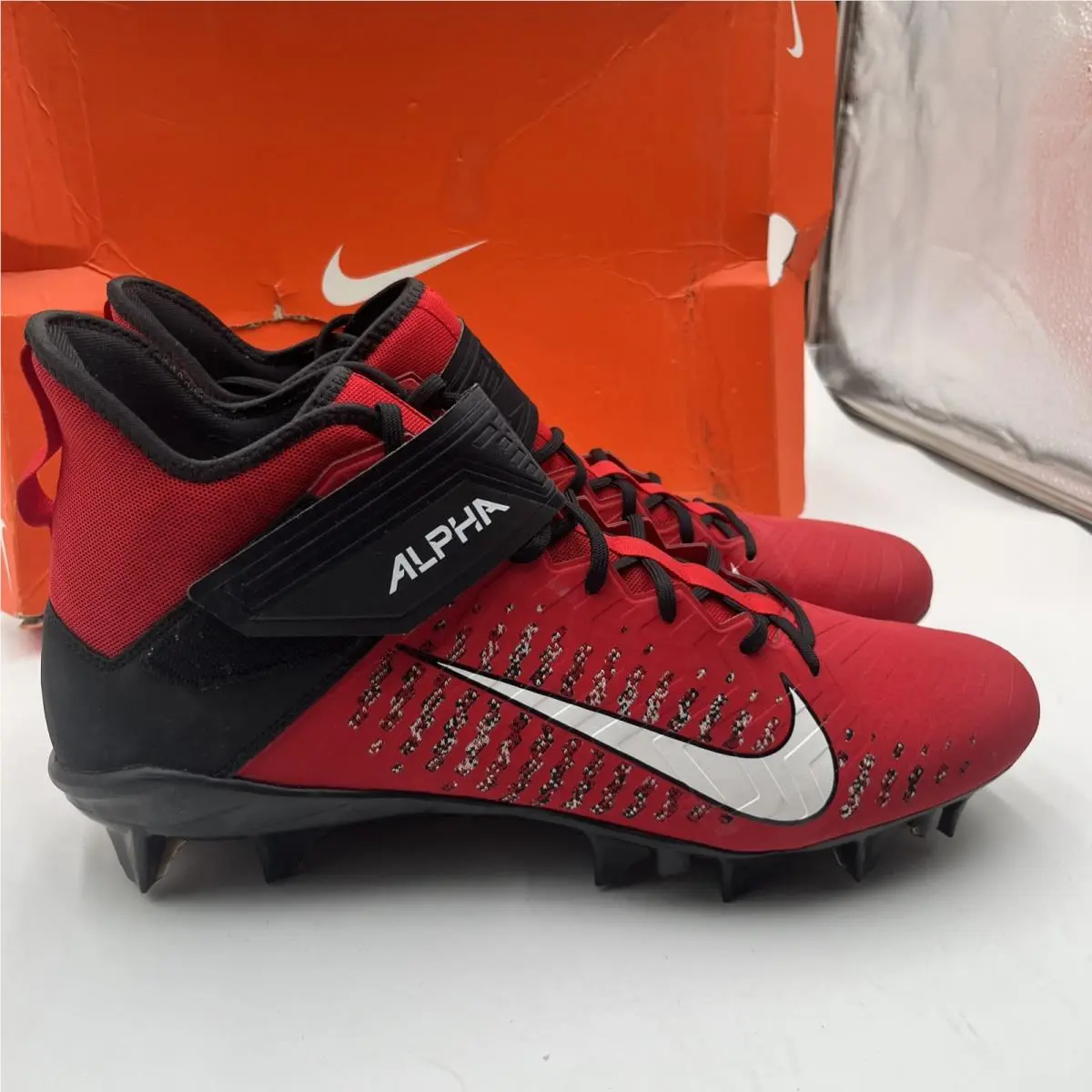 Nike shoes - Nike Alpha Menace Pro 2 - AQ3209-601 - Red, Manufacturer: University Red/White-Black (UPC: 193658279109) 0