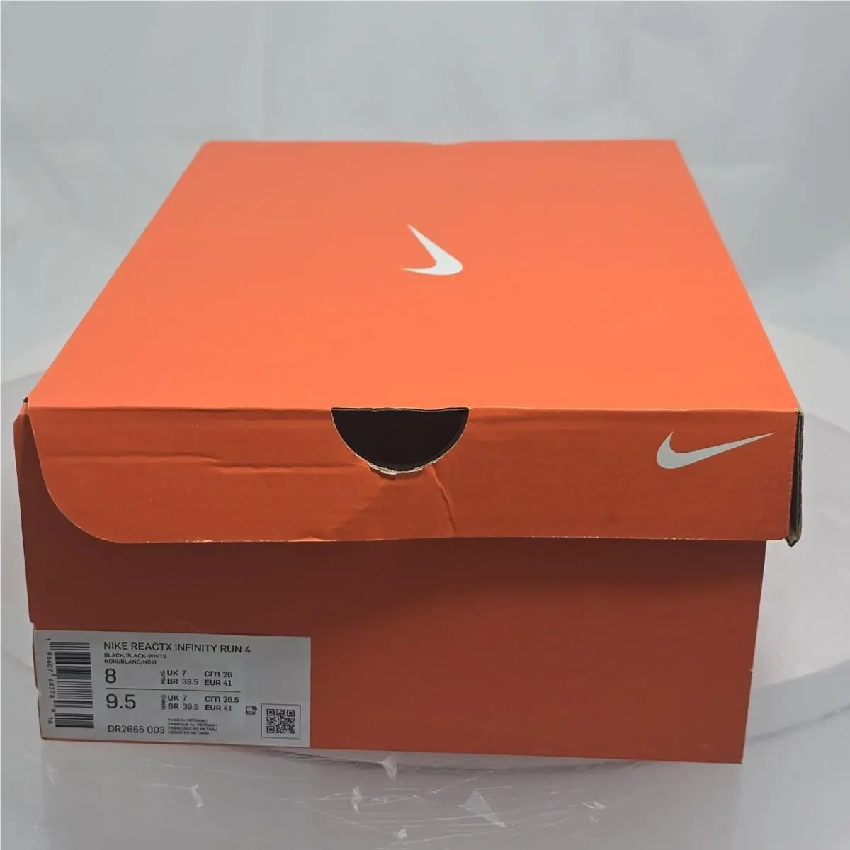 Nike shoes - Nike ReactX Infinity Run 4 - DR2665-003 - Black/White/Black 7