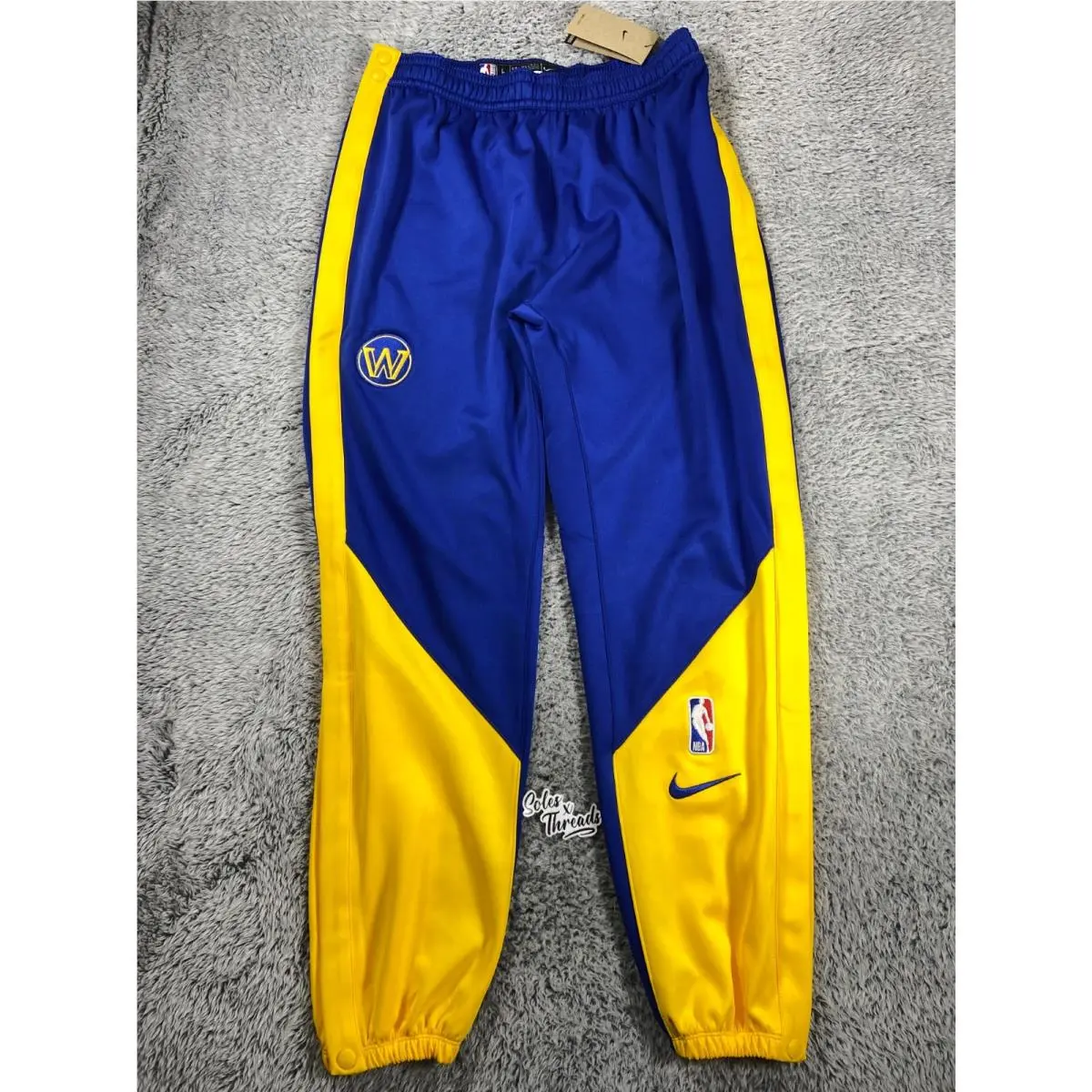 Nike Golden State Warriors Tearaway Warm Up Pants Team Issued Sz Large Men Blue
