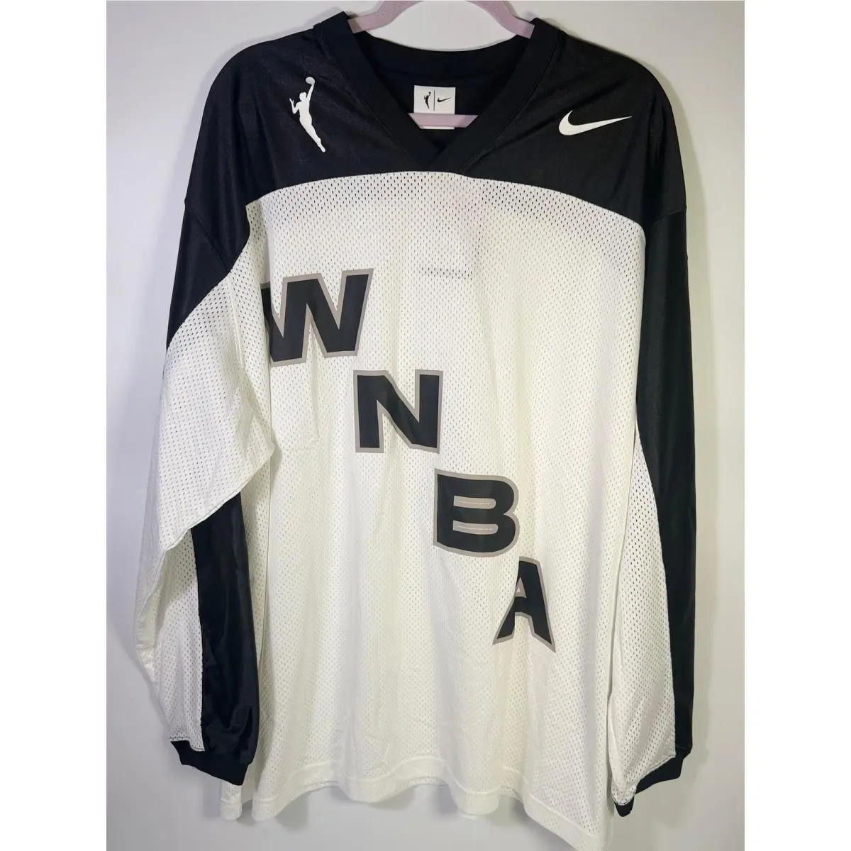 x Nocta Women`s Wnba Long Sleeve Jersey White Black Size L by Nike