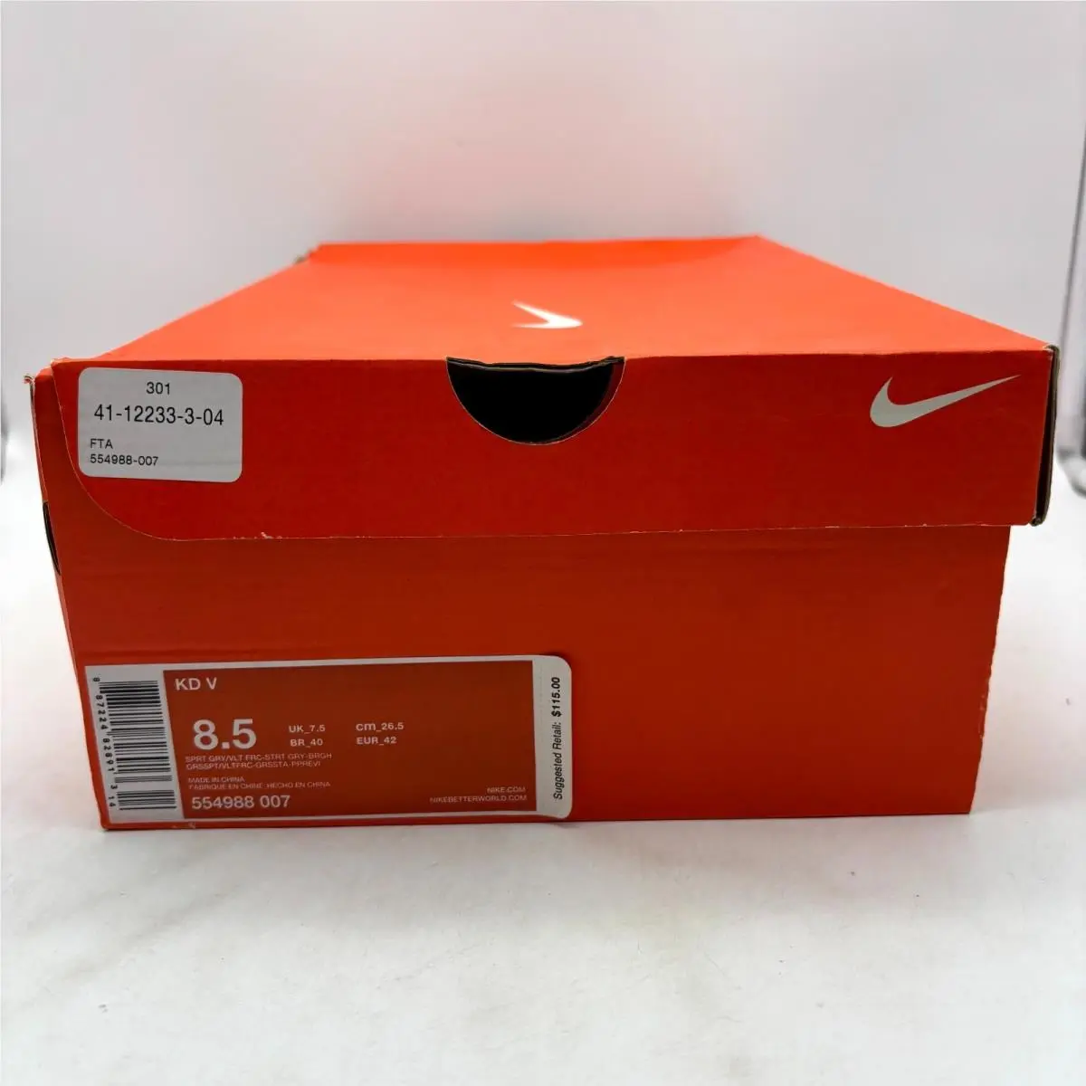 Nike shoes - Nike KD 5 - 554988-007 - Gray (UPC: 887224828913) 6