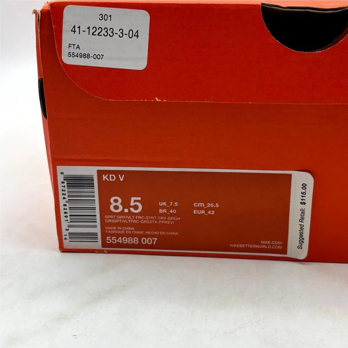 Nike shoes - Nike KD 5 - 554988-007 - Gray (UPC: 887224828913) 7