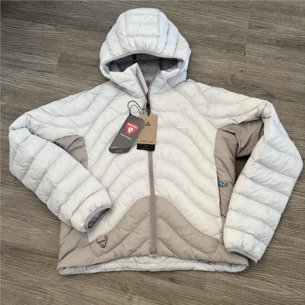 Acg Lava Flow Primaloft Therma-fit Adv Jacket Women’s Small Gray White by Nike