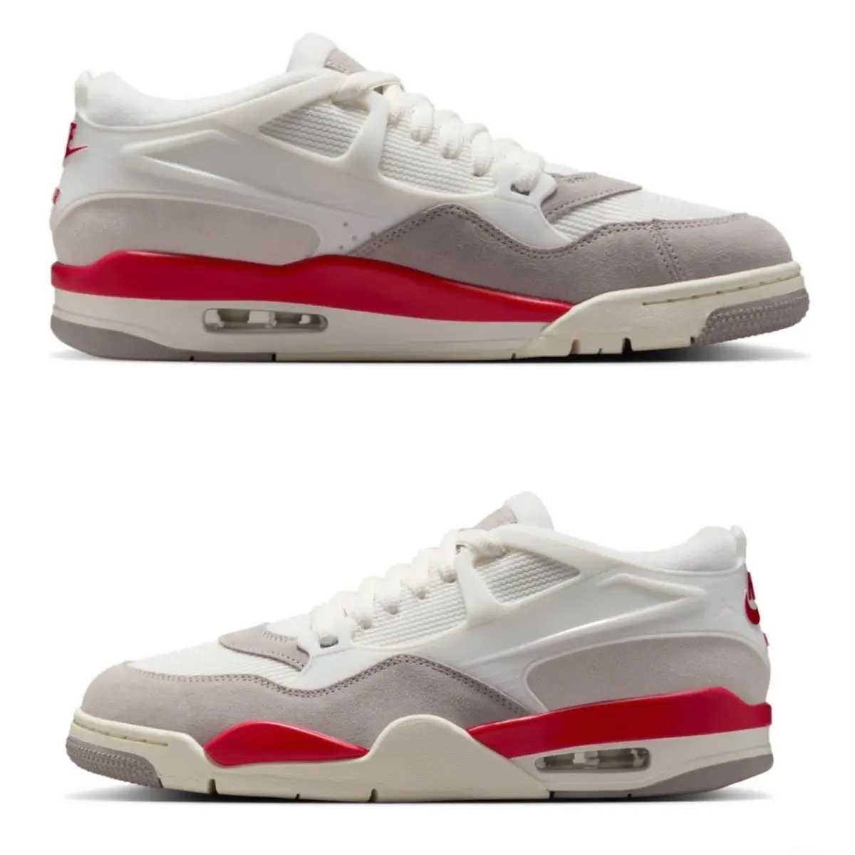 Air Jordan 4 RM Sail Fire Red College Grey Men 8 / Women 9.5 HF8126-100 by Nike