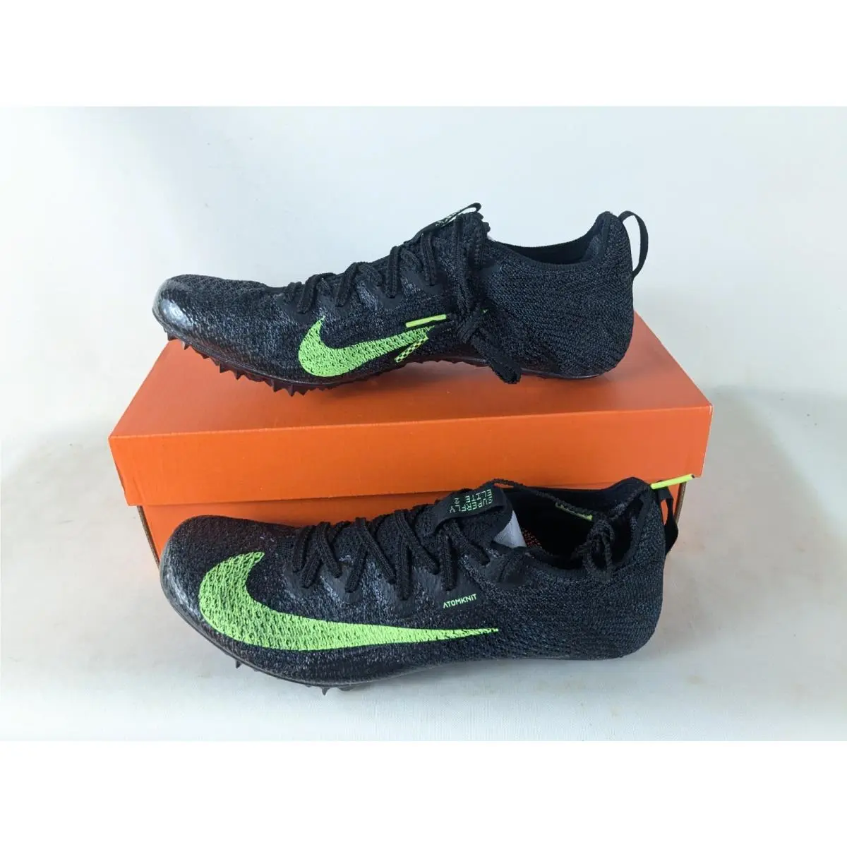 Zoom Superfly Elite 2 Track Spikes Shoe Black Lime Size 6 CD4382-001 by Nike