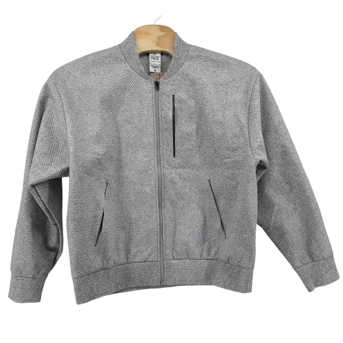Tech Pack Therma Fit Forward Bomber Jacket Mens Sz Large Gray Full Zip by Nike