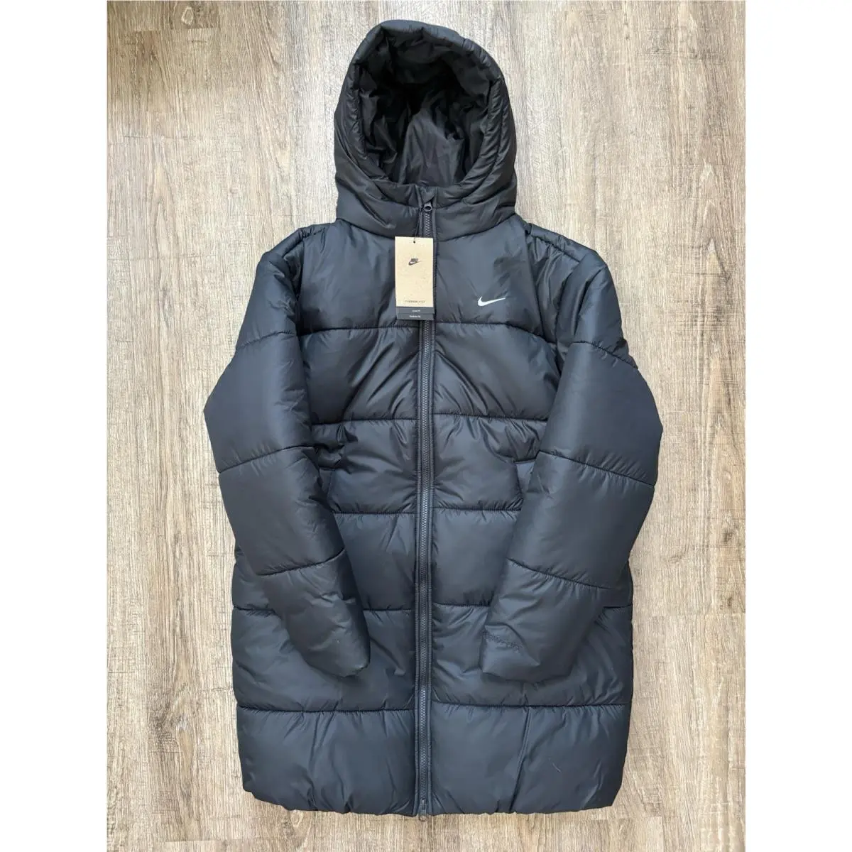Therma Fit Long Hooded Puffer Jacket Black Women’s Sz Small HV4912-010 by Nike