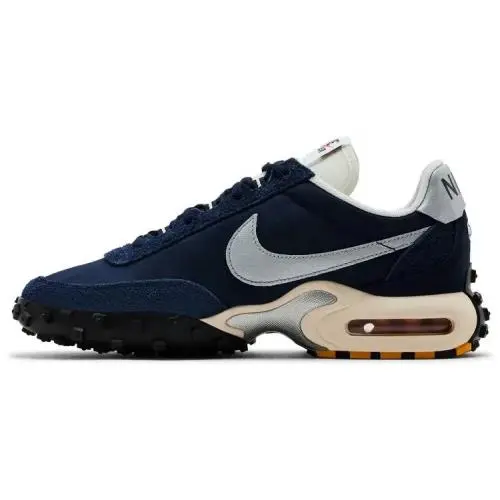 Size 8  Air Max Waffle Racer SP Navy Silver Suede Sneakers IB3656-400 Mens by Nike
